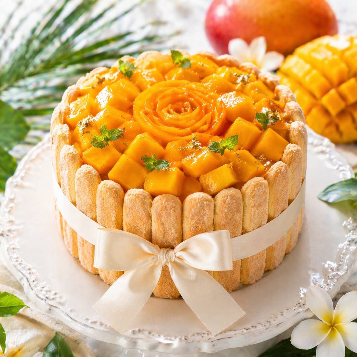 マンゴーのシャルロット